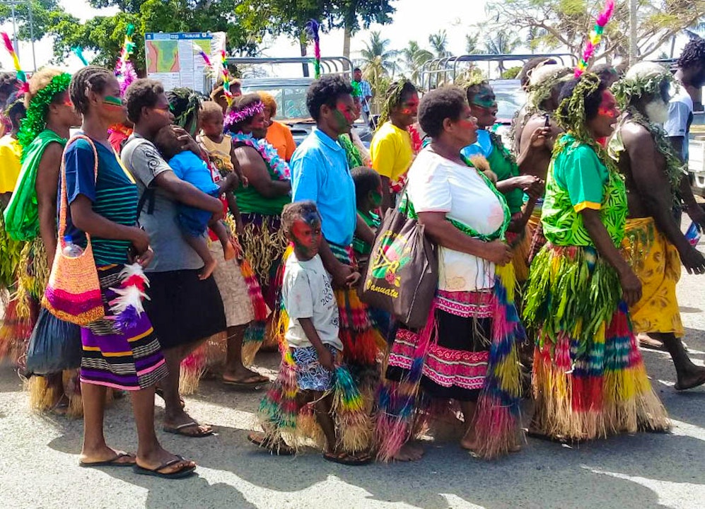 الاحتفالات الجارية في بورت فيلا، فانواتو