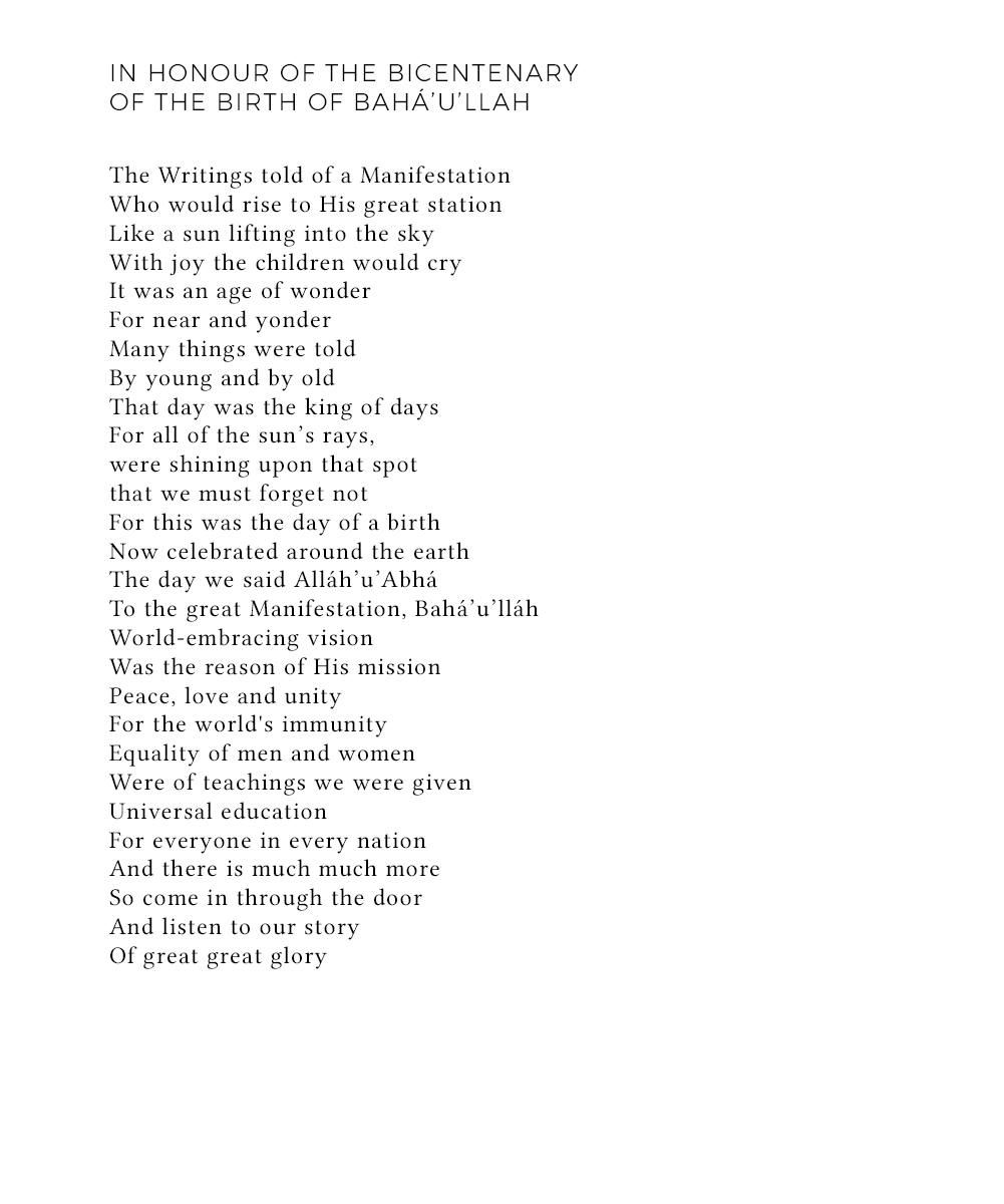 Poem honours Bicentenary 