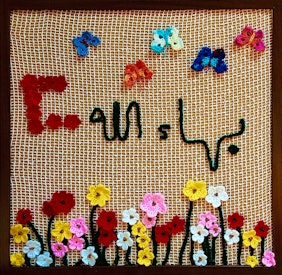Crochet art piece from Syria